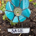 Stained Glass Blue Flower